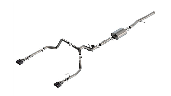 Borla Cat-Back Exhaust System - ATAK — Rear — 2024-2026 Chevrolet Silverado 1500 / GMC Sierra 1500 (140997CFBA)