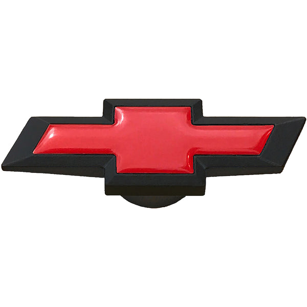 Proform Extra-Large Air Cleaner Center Nut Chevy Bowtie Style Black Crinkle with Red