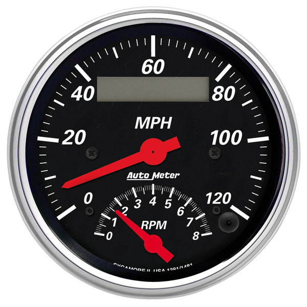AutoMeter 3-3/8" Tachometer/Speedometer Combo, 8K RPM/120 MPH, Designer Black