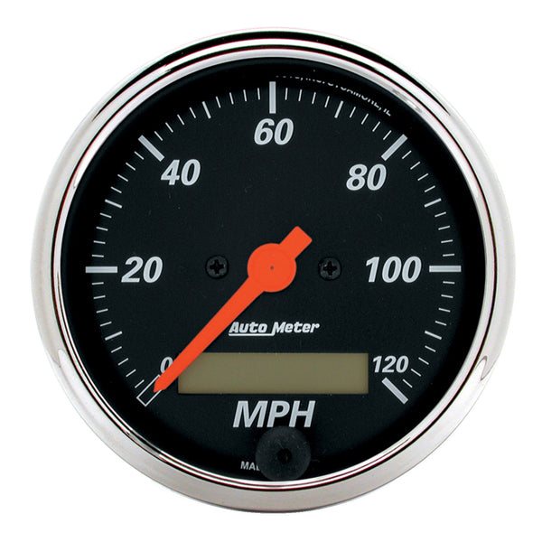 AutoMeter Indicateur de vitesse 3-1/8 po, 0-120 MPH, Designer Black (1487)