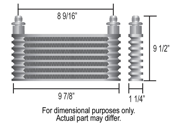 Derale 13 Row Atomic-Cool Plate & Fin Replacement Oil Cooler, -8AN