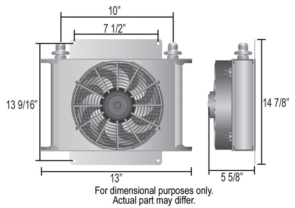 Derale 40 Row Hyper-Cool Extreme Remote Fluid Cooler, -8AN
