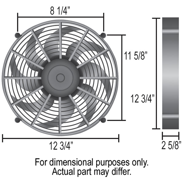 Derale 12" High Output Single RAD Pusher/Puller Fan with Premium Mount Kit