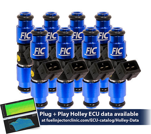 Fuel Injector Clinic Fuel Injector Set (130 Lbs/hr At OE 58 PSI Fuel Pressure, High-Z) (ISH02-1650H)