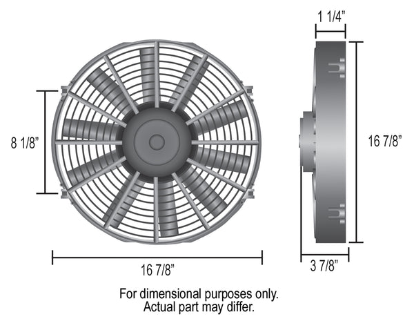 Derale 16" Dyno-Cool Straight Blade Electric Fan