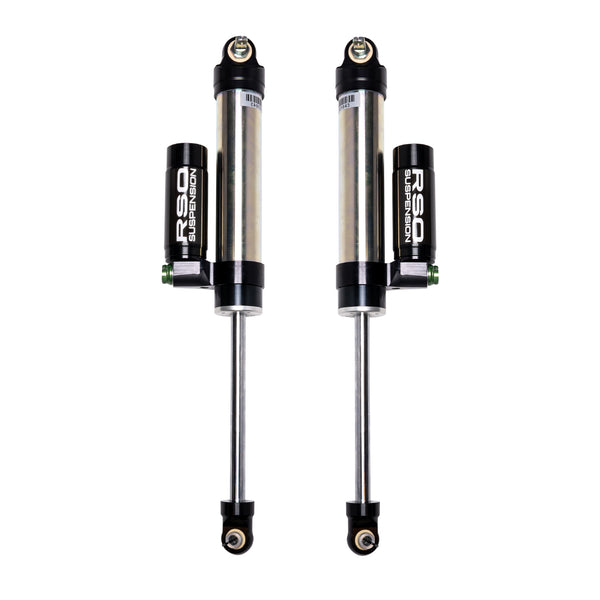 Raptor Series RSO Rear 2.5 Adjustable Compression Piggyback Reservoir Shocks 3-5in Lift — Powder Coated (170107-420601)