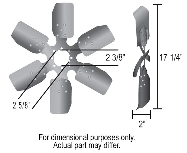 Derale 17" Standard Rotation Fan Clutch Fan, Black