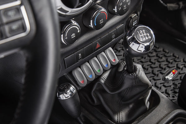Rugged Ridge Panneau de commutateurs pour console centrale inférieure