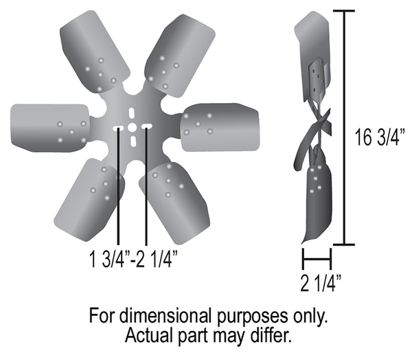 Derale 17" Standard Rotation Rigid Race Fan, Aluminum Blade