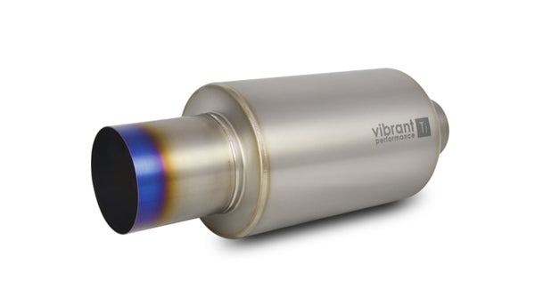 Vibrant Performance - 17560 - Muffler with Straight Cut Burnt Tip, 2.50 in. Inlet