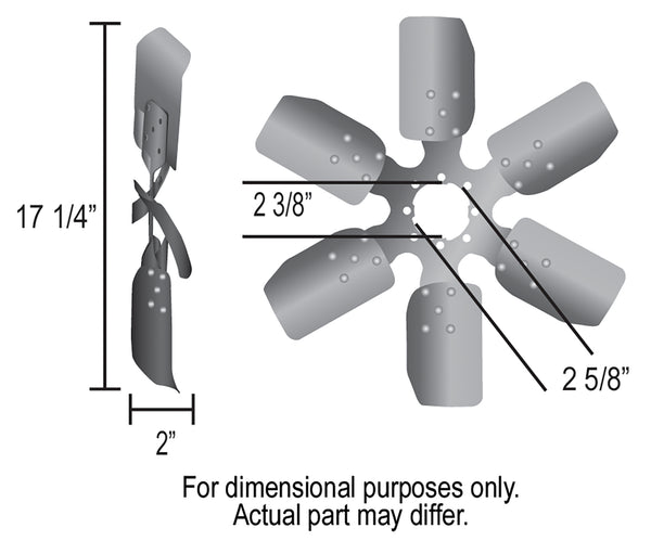 Derale Ventilateur pour embrayage de ventilateur 17" à rotation inverse, noir