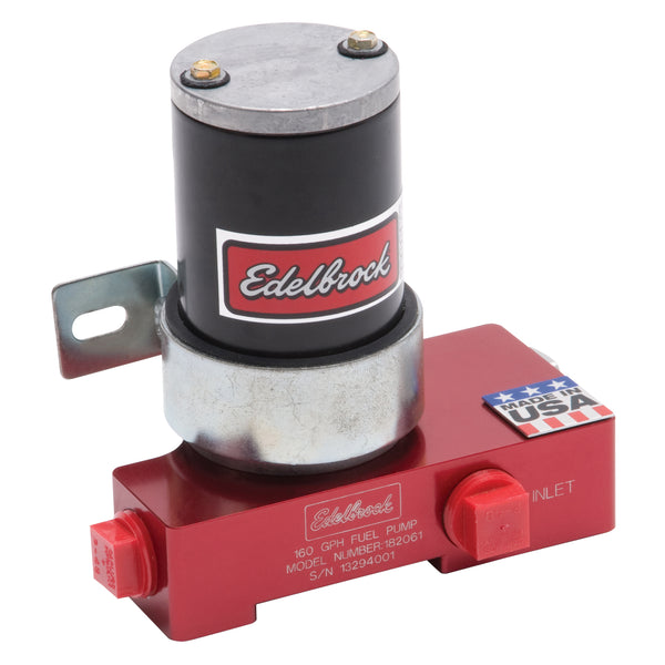 Edelbrock Quiet-Floâ„¢ In-Line Red Electric Fuel Pump - 160 GPH