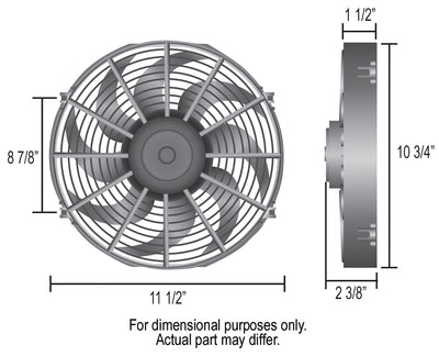 Derale 10" Dyno-Cool Curved Blade Electric Fan