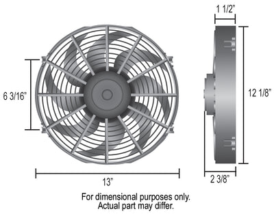 Derale 12" Dyno-Cool Curved Blade Electric Fan