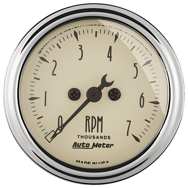 AutoMeter 2-1/16" IN-Dash Tachometer, 0-7,000 RPM, Antique Beige