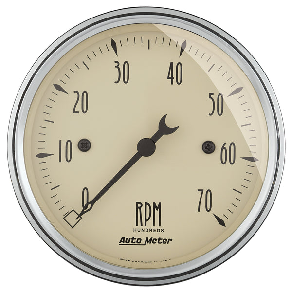 AutoMeter 3-1/8" IN-Dash Tachometer, 0-7,000 RPM, Antique Beige