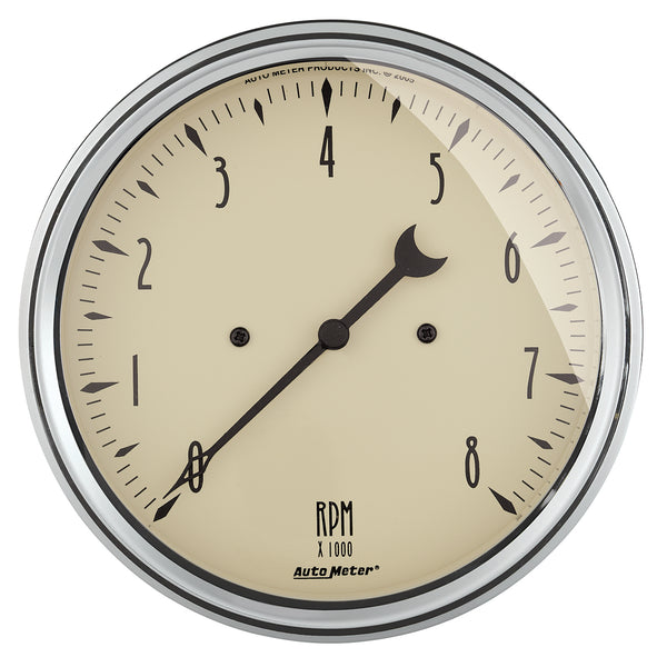AutoMeter 5" IN-Dash Tachometer, 0-8,000 RPM, Antique Beige