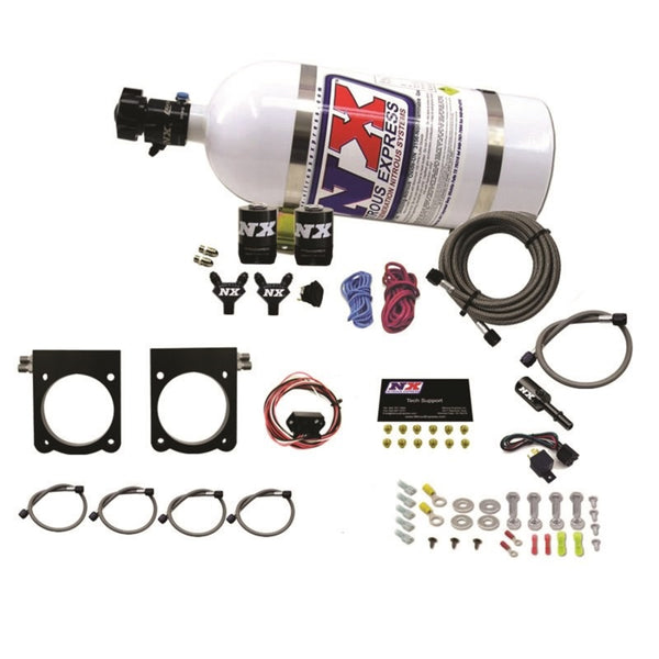 Nitrous Express Ensemble de plaque d'oxyde nitreux 13-17 Dodge Viper (Gen-V) (50-400HP) avec bouteille 10lb