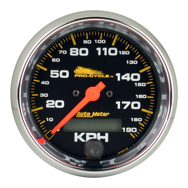 AutoMeter Indicateur de vitesse 3-3/4 po, 0-120 MPH, noir, Pro-Cycle