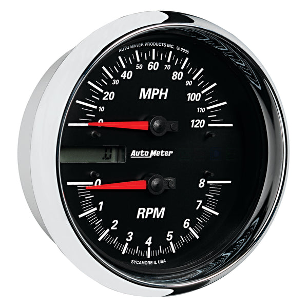 AutoMeter 5" Direct Fit Tachometer/Speedometer Combo, 8K RPM/120 MPH, Black, Pro-Cycle