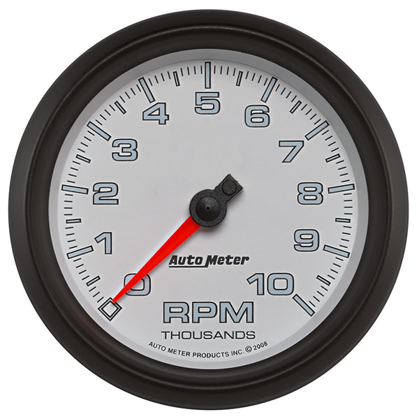 AutoMeter 3-3/8" Tachometer, 0-10,000 RPM, White, Pro-Cycle (19598)