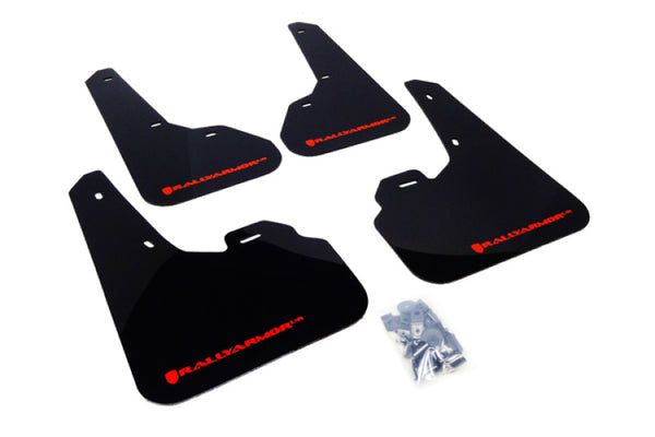Rally Armor Garde-boue UR 10-13 Mazda3/Speed3 (hayon/berline) - noir avec logo rouge
