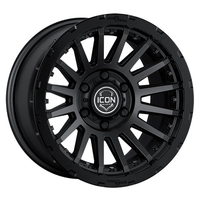 ICON Alloys Roue Recon Pro, noir satiné — 17 x 8.5, 8 x 6.5, déport de 13 mm, dégagement arrière de 5.25 po (23617858052SB)