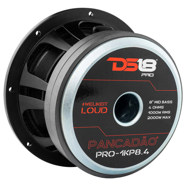 DS18 8in 1000 Watts RMS 4 ohm Mid-Bass Loudspeaker