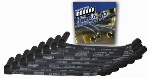 Moroso Jeu de fils d'allumage GM LS - Ultra 40 - gainé - fil de 15 po (utiliser avec la pièce n° 68471/68473) - noir