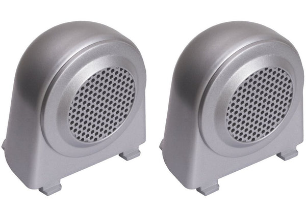 Rugged Ridge Tweeter Speaker Enclosures Brushed Silver 0710 Jeep Wrangler (JK)