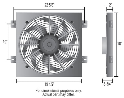 Derale Electric Fan Kit, Direct Fit