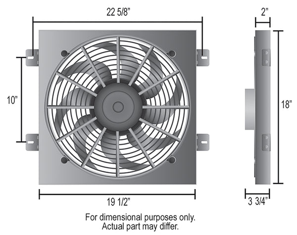 Derale Electric Fan Kit, Direct Fit