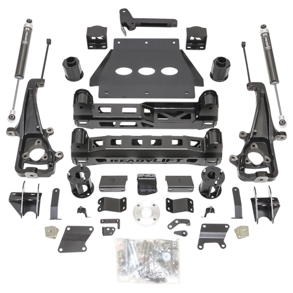 ReadyLift Suspension Lift Kit — 6" Lift — Falcon Shocks, Factory Air Ride — 2019-2024 Ram 1500, select trims (44-19621)