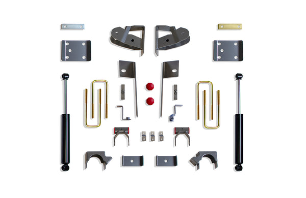 MaxTrac Boîte de composants pour ensemble d'abaissement 2 po/4 po — ensemble de boîte d'abaissement arrière 4 po — 2019-2025 Chevrolet Silverado 1500 LD (201940)