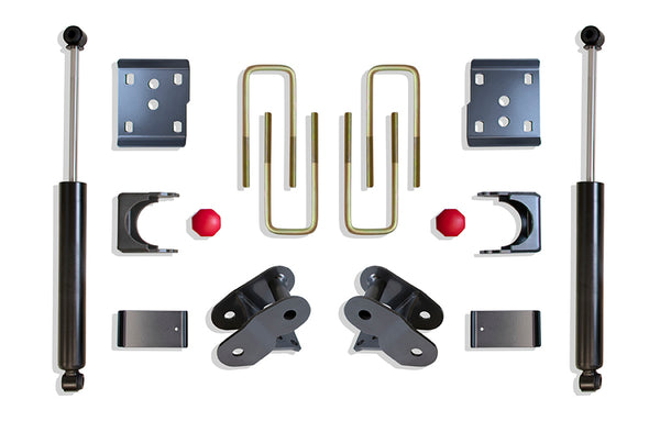 MaxTrac Boîte de composants pour ensemble d'abaissement 2 po/4 po — ensemble de boîte d'abaissement arrière 4 po/5 po — 2015-2025 Ford F-150 (203240)