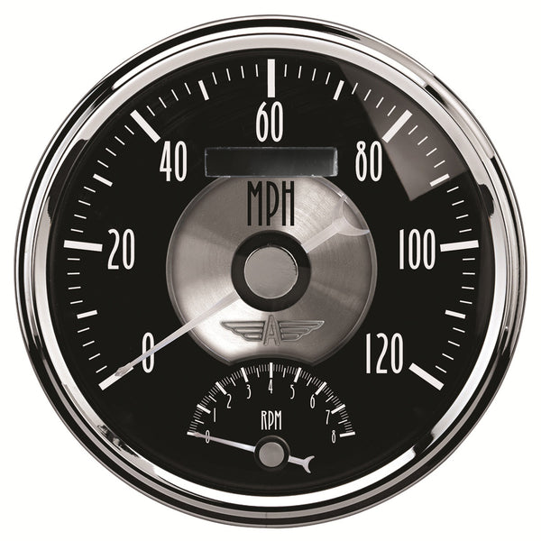 AutoMeter 5" Tachometer/Speedometer Combo, 8K RPM/120 MPH, Prestige Black Diamond