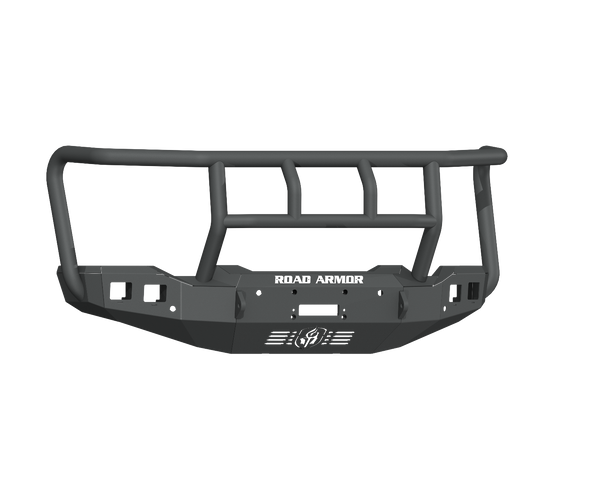 Road Armor 2020-2023 Sierra 2500/3500 Hd Stealth Front Winch Compatible Bumper Titan Ii Guard Texture Black (2202F2B)