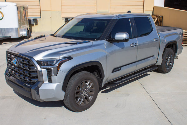 Raptor Series 5" OEM Style Full Tread Running Boards Black Textured 2204-0142BT — 2022-2026 Toyota Tundra