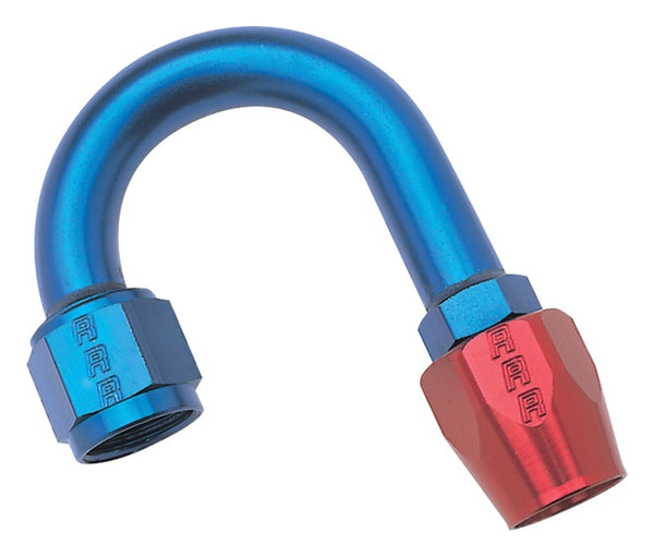Russell Performance Embout de tuyau -10 AN rouge/bleu à pleine circulation 180 degrés (rayon de ligne centrale de 1-1/4 po)