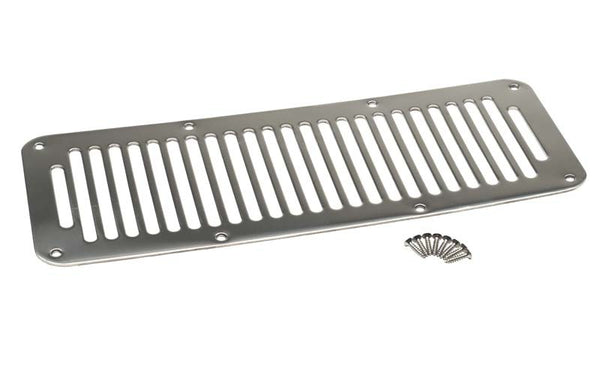 Kentrol Évent de capot 8 trous 87-95 Jeep Wrangler YJ - argent poli