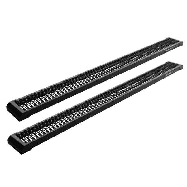 Raptor Series HD WorkStep Running Boards Black Textured Aluminum - Part# 2475-0201BT (RAP2475-0201BT)