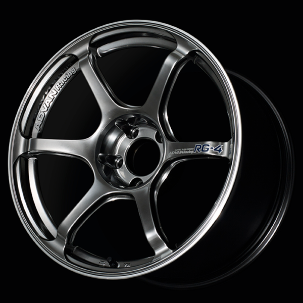 Advan Roue RG-4 17x8.0 / +54 déport / 5x114.3 / 73mm alésage / noir Racing Hyper et anneau