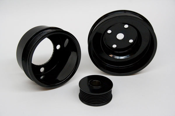PRW - PULLEY KIT, 3 piece Steel, Black Powdercoat - 2630201