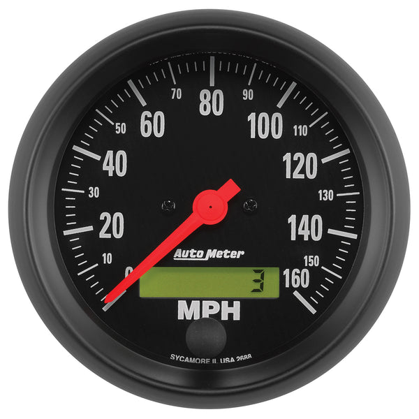 AutoMeter Indicateur de vitesse 3-3/8 po, 0-160 MPH, Z-Series - rouge (2688)