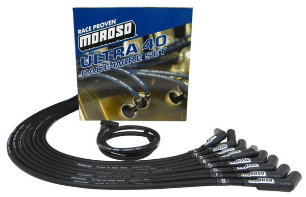 Moroso Jeu de fils d'allumage Chevrolet Big Block - Ultra 40 - non gainé - HEI - 135 degrés - noir