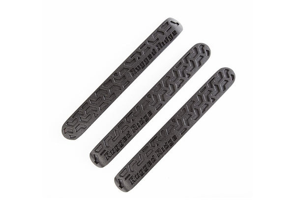 Rugged Ridge Door Handle Inserts Black Tread 2 Door - 0717 JK