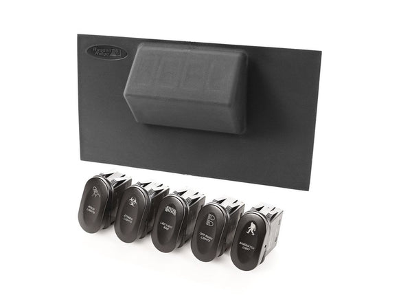 Rugged Ridge Etched Lower 4 Switch Panel Kit 0710 JK
