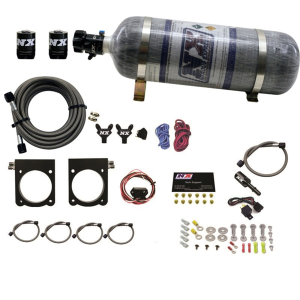 Nitrous Express Ensemble de plaque d'oxyde nitreux 13-17 Dodge Viper (Gen-V) (50-400HP) avec bouteille 12lb