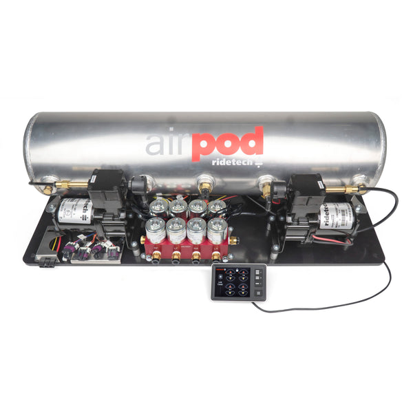 Ridetech Suspension Ridepro E5 Air Ride Suspension Control System 5 Gal Dual Compressor Airpod