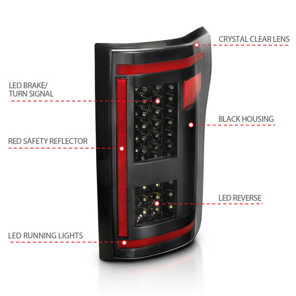 ANZO USA LED Taillights — 2015-2017 Ford F-150 (311293)